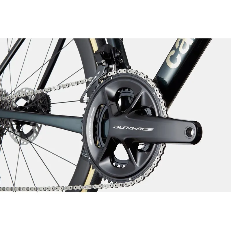 2022 Cannondale SuperSix Evo Hi-Mod Disc Dura-Ace Di2 Road Bike - Gunmetal Green-3